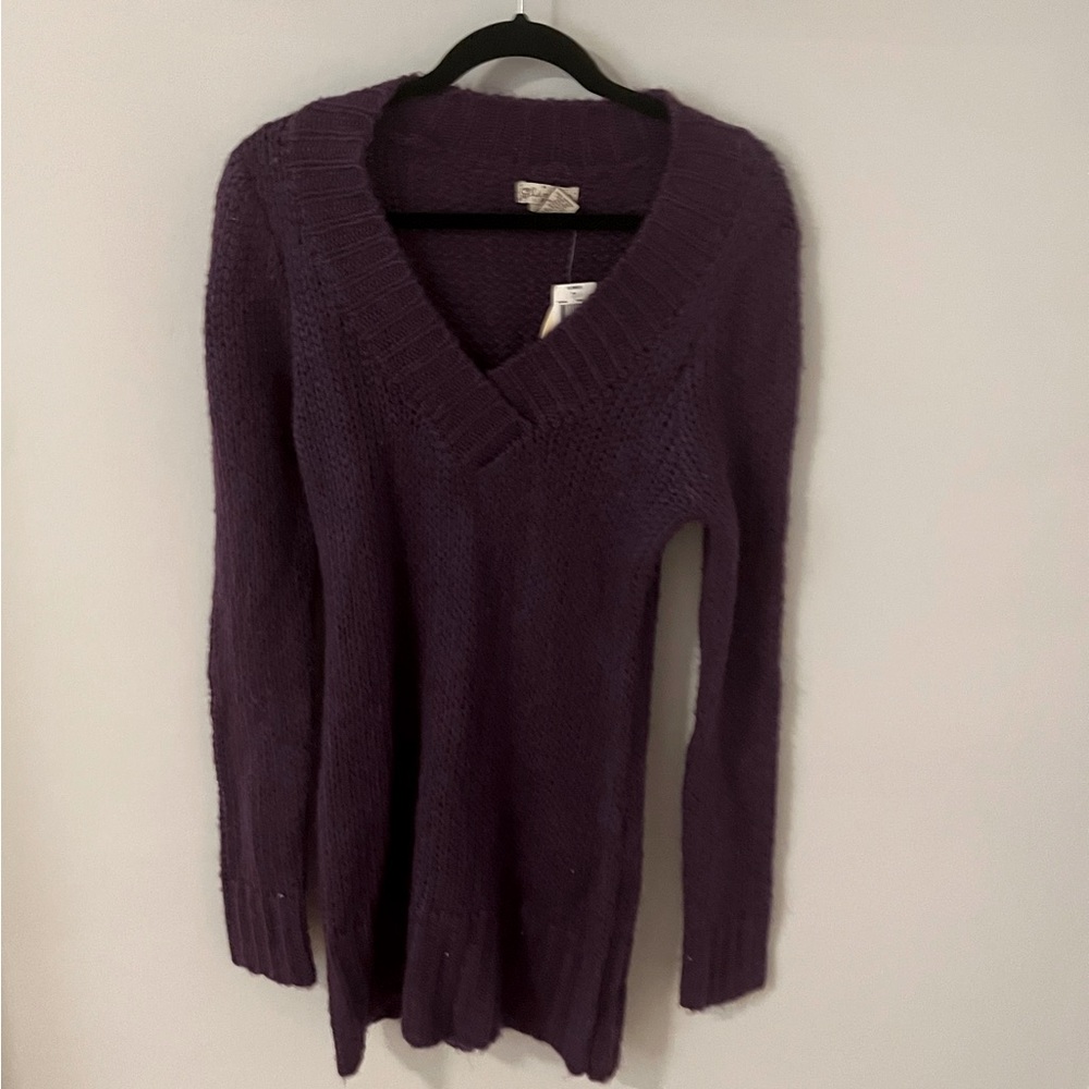 Purple sweater long top